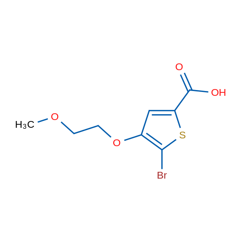 5-Bromo-4-(2-methoxyethoxy)thiophene-2-carboxylic acid 1g
