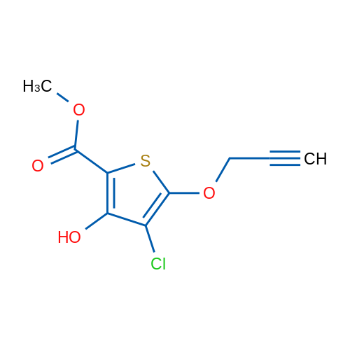 Methyl 4-chloro-3-hydroxy-5-(prop-2-yn-1-yloxy)thiophene-2-carboxylate 1g