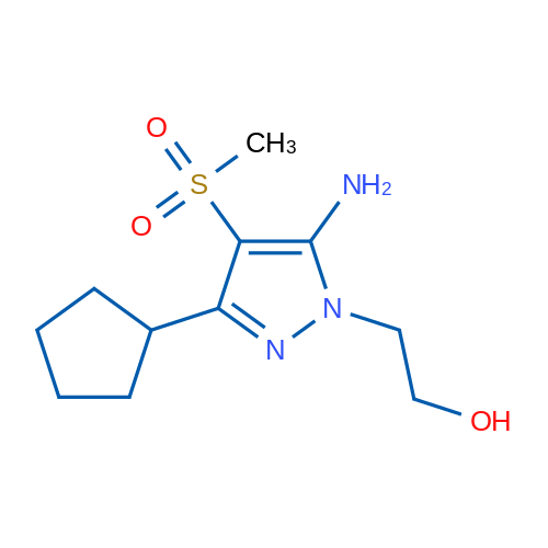 2-(5-Amino-3-cyclopentyl-4-(methylsulfonyl)-1H-pyrazol-1-yl)ethanol 1g