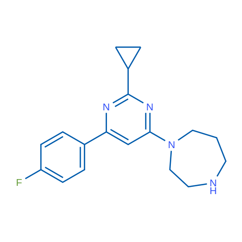 1-(2-Cyclopropyl-6-(4-fluorophenyl)pyrimidin-4-yl)-1,4-diazepane 1g