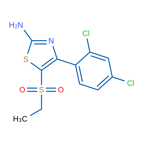 4-(2,4-Dichlorophenyl)-5-(ethylsulfonyl)thiazol-2-amine 1g