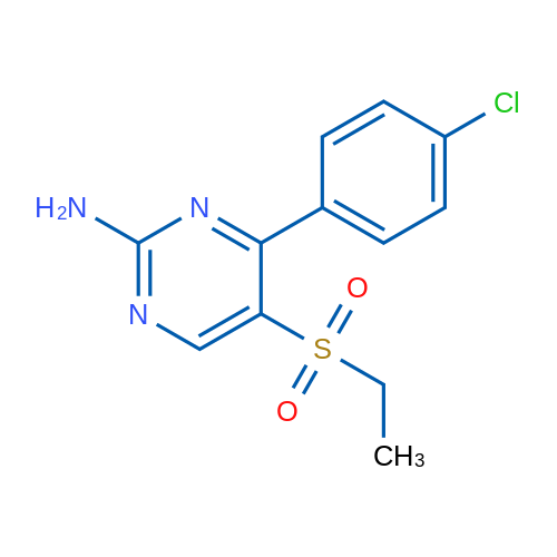 4-(4-Chlorophenyl)-5-(ethylsulfonyl)pyrimidin-2-amine 1g