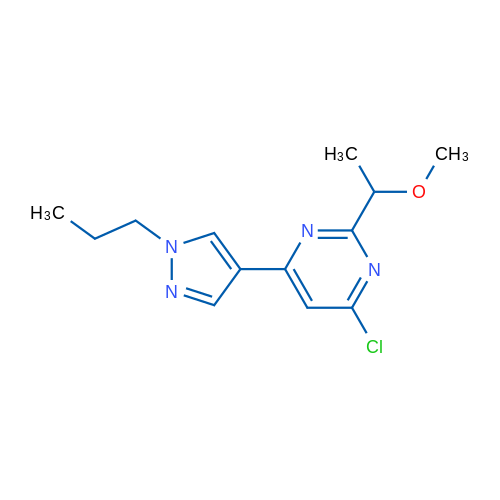 4-Chloro-2-(1-methoxyethyl)-6-(1-propyl-1H-pyrazol-4-yl)pyrimidine 1g