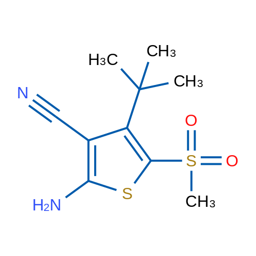 2-Amino-4-(tert-butyl)-5-(methylsulfonyl)thiophene-3-carbonitrile 1g