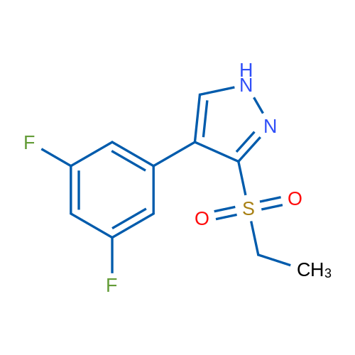 4-(3,5-Difluorophenyl)-3-(ethylsulfonyl)-1H-pyrazole 1g