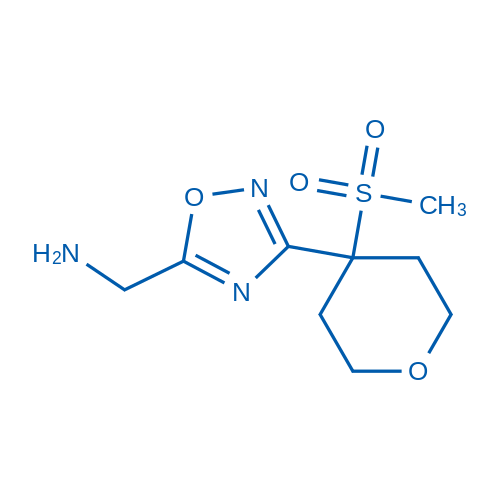 (3-(4-(Methylsulfonyl)tetrahydro-2H-pyran-4-yl)-1,2,4-oxadiazol-5-yl)methanamine 1g