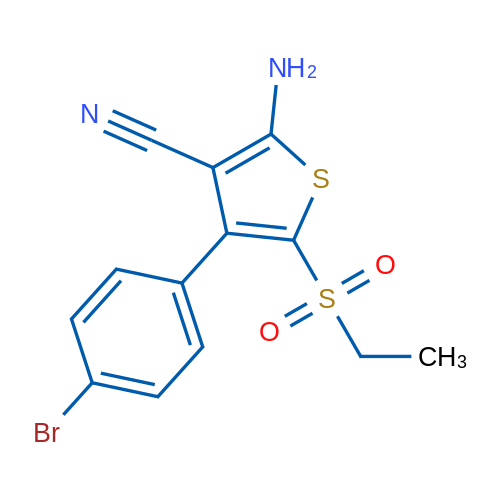 2-Amino-4-(4-bromophenyl)-5-(ethylsulfonyl)thiophene-3-carbonitrile 1g