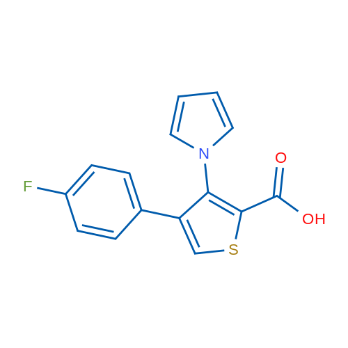 4-(4-Fluorophenyl)-3-(1H-pyrrol-1-yl)thiophene-2-carboxylic acid 1g