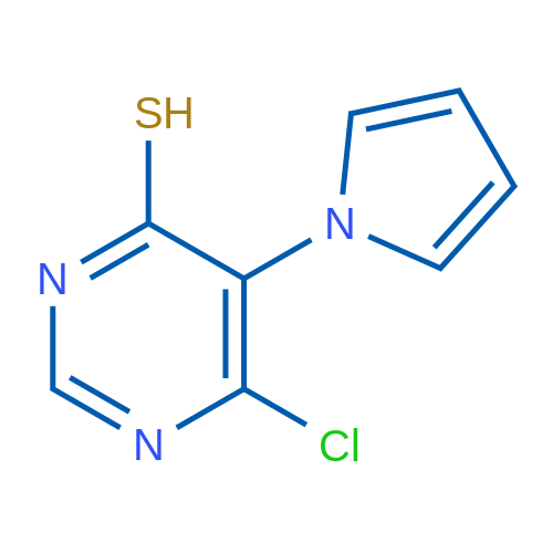 6-Chloro-5-(1H-pyrrol-1-yl)pyrimidine-4-thiol 1g