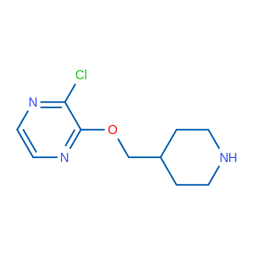 2-Chloro-3-(piperidin-4-ylmethoxy)pyrazine 1g
