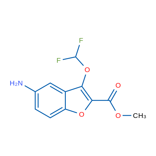 Methyl 5-amino-3-(difluoromethoxy)benzofuran-2-carboxylate 1g