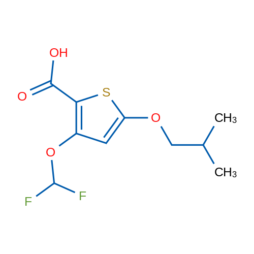 3-(Difluoromethoxy)-5-isobutoxythiophene-2-carboxylic acid 1g