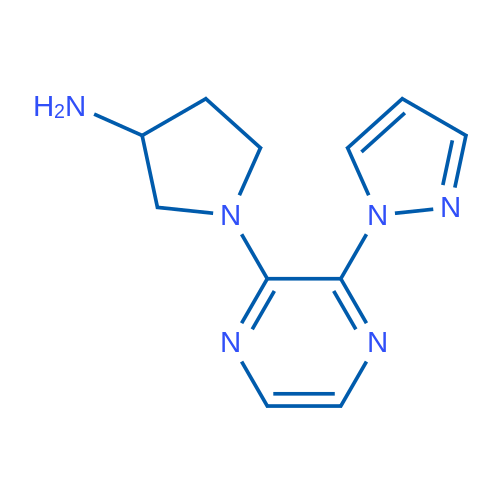 1-(3-(1H-Pyrazol-1-yl)pyrazin-2-yl)pyrrolidin-3-amine 1g