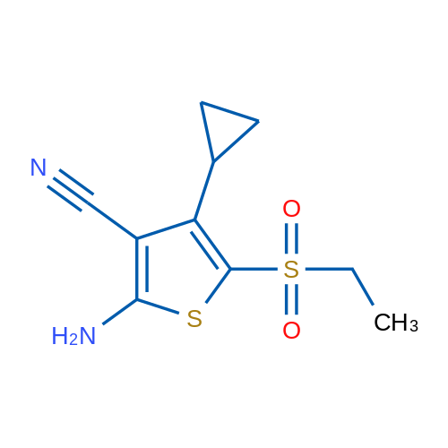 2-Amino-4-cyclopropyl-5-(ethylsulfonyl)thiophene-3-carbonitrile 1g