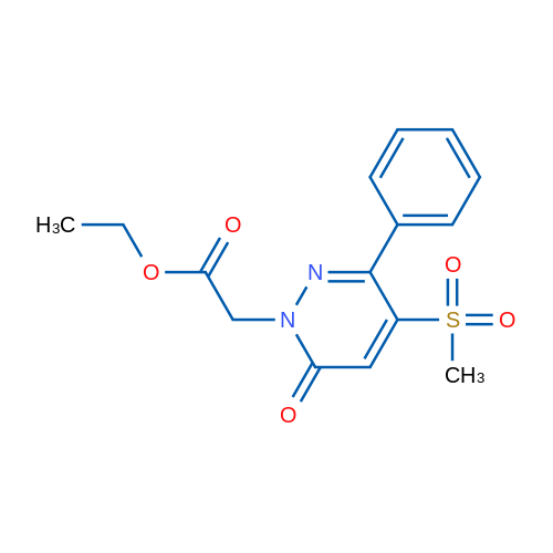 Ethyl 2-(4-(methylsulfonyl)-6-oxo-3-phenylpyridazin-1(6H)-yl)acetate 1g