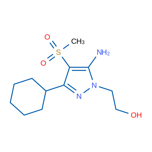 2-(5-Amino-3-cyclohexyl-4-(methylsulfonyl)-1H-pyrazol-1-yl)ethanol 1g