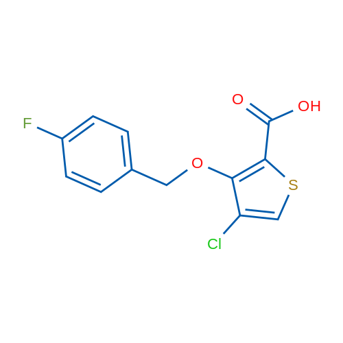 4-Chloro-3-((4-fluorobenzyl)oxy)thiophene-2-carboxylic acid 1g