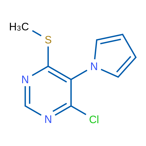 4-Chloro-6-(methylthio)-5-(1H-pyrrol-1-yl)pyrimidine 1g
