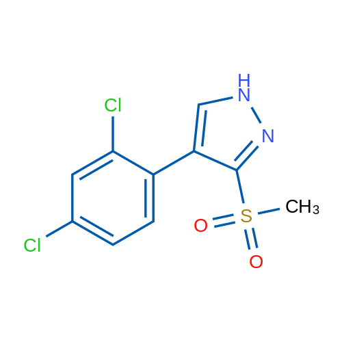 4-(2,4-Dichlorophenyl)-3-(methylsulfonyl)-1H-pyrazole 1g
