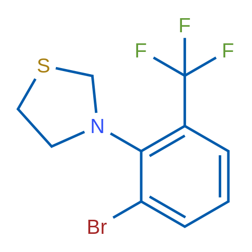 3-(2-Bromo-6-(trifluoromethyl)phenyl)thiazolidine 1g