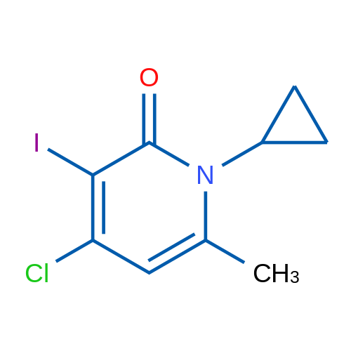 4-Chloro-1-cyclopropyl-3-iodo-6-methylpyridin-2(1H)-one 1g