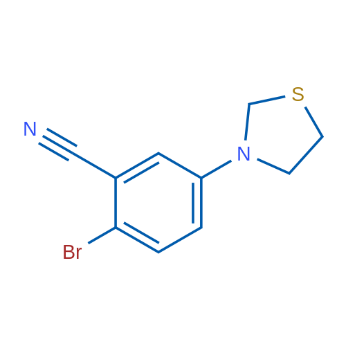 2-Bromo-5-(thiazolidin-3-yl)benzonitrile 1g