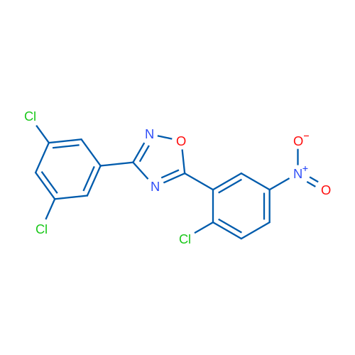 5-(2-Chloro-5-nitrophenyl)-3-(3,5-dichlorophenyl)-1,2,4-oxadiazole 1g