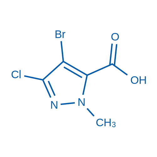 4-Bromo-3-chloro-1-methyl-1H-pyrazole-5-carboxylic acid 100mg