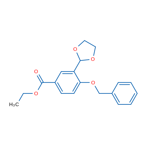 Ethyl 4-(benzyloxy)-3-(1,3-dioxolan-2-yl)benzoate 250mg