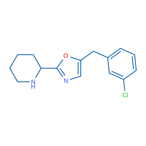 5-(3-Chlorobenzyl)-2-(piperidin-2-yl)oxazole 1g