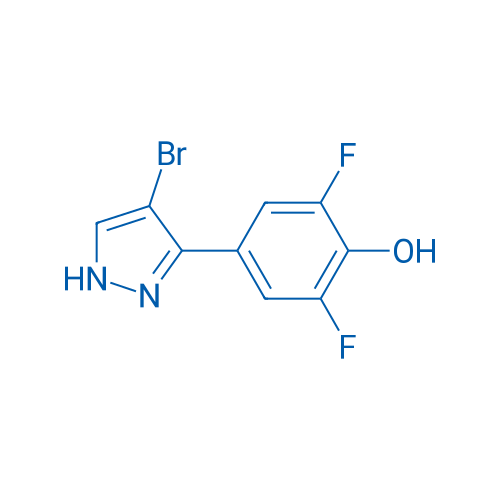 4-(4-Bromo-1H-pyrazol-3-yl)-2,6-difluorophenol 250mg