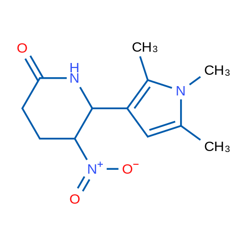 5-Nitro-6-(1,2,5-trimethyl-1H-pyrrol-3-yl)piperidin-2-one 1g