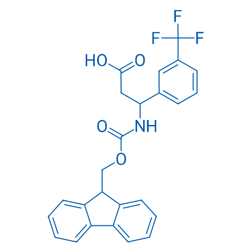 3-((((9H-Fluoren-9-yl)methoxy)carbonyl)amino)-3-(3-(trifluoromethyl)phenyl)propanoic acid 100mg