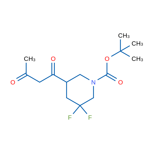 tert-Butyl 3,3-difluoro-5-(3-oxobutanoyl)piperidine-1-carboxylate 100mg