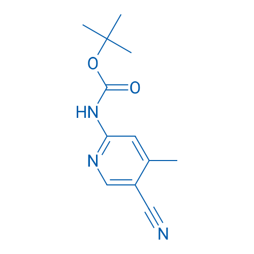tert-Butyl (5-cyano-4-methylpyridin-2-yl)carbamate 250mg