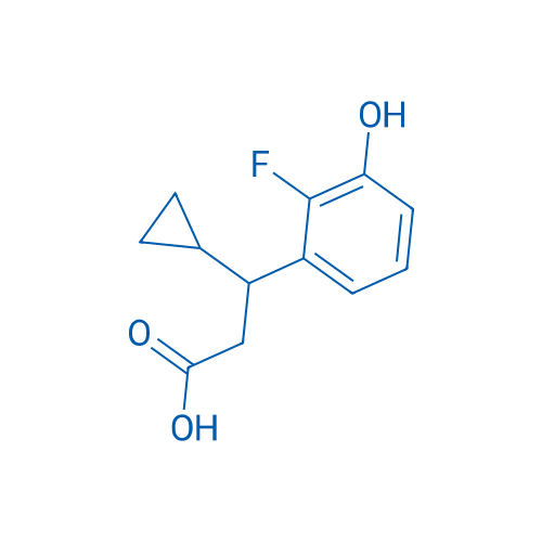 3-Cyclopropyl-3-(2-fluoro-3-hydroxyphenyl)propanoic acid 250mg