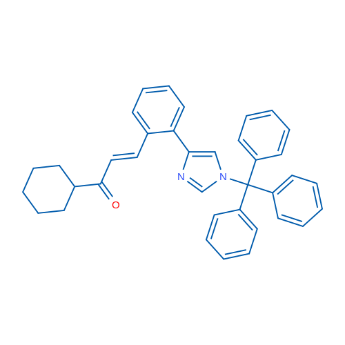 (E)-1-cyclohexyl-3-(2-(1-trityl-1H-imidazol-4-yl)phenyl)prop-2-en-1-one 1g
