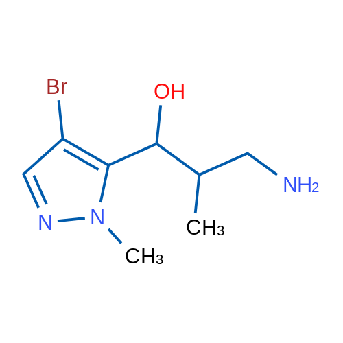 3-Amino-1-(4-bromo-1-methyl-1H-pyrazol-5-yl)-2-methylpropan-1-ol 1g