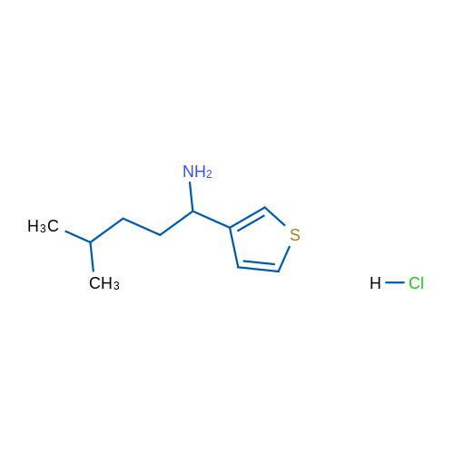 4-Methyl-1-(thiophen-3-yl)pentan-1-amine hydrochloride 1g