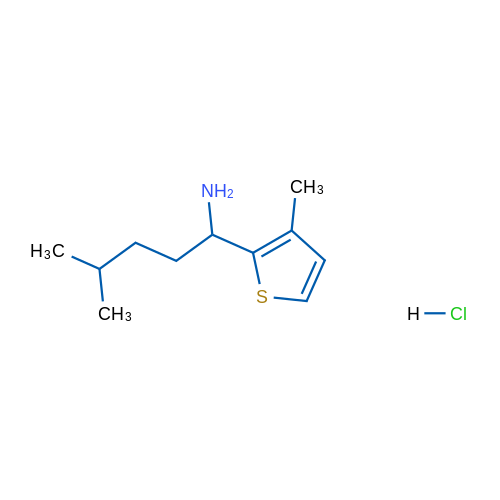 4-Methyl-1-(3-methylthiophen-2-yl)pentan-1-amine hydrochloride 1g