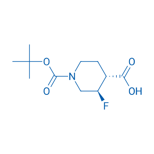 trans-1-(tert-Butoxycarbonyl)-3-fluoropiperidine-4-carboxylic acid 250mg