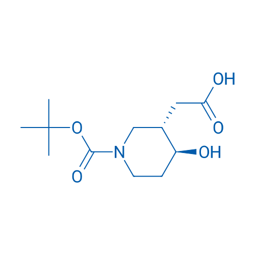 Rel-2-((3S,4S)-1-(tert-butoxycarbonyl)-4-hydroxypiperidin-3-yl)acetic acid 250mg