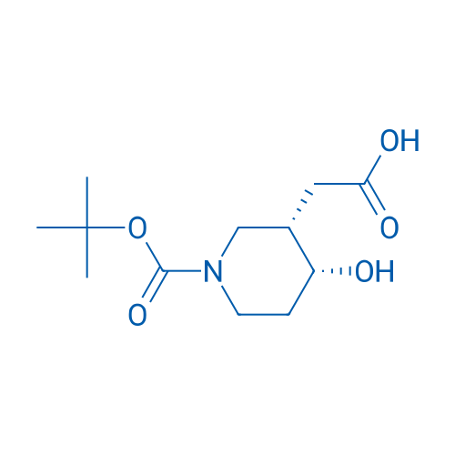 Rel-2-((3S,4R)-1-(tert-butoxycarbonyl)-4-hydroxypiperidin-3-yl)acetic acid 100mg