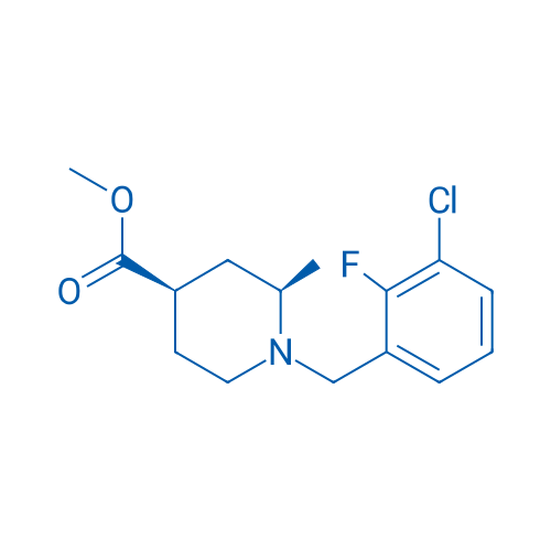 Methyl (2R,4R)-1-(3-chloro-2-fluorobenzyl)-2-methylpiperidine-4-carboxylate 100mg