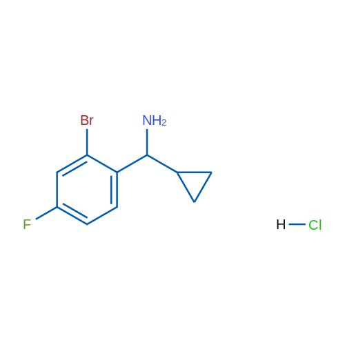 (2-Bromo-4-fluorophenyl)(cyclopropyl)methanamine hydrochloride 250mg
