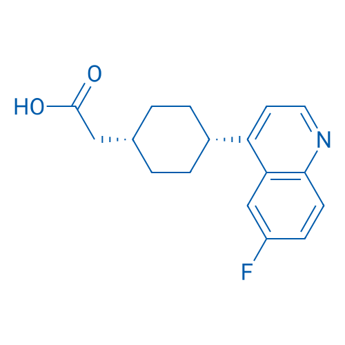2-(cis-4-(6-Fluoroquinolin-4-yl)cyclohexyl)acetic acid 250mg