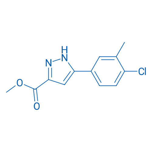 Methyl 5-(4-chloro-3-methylphenyl)-1H-pyrazole-3-carboxylate 250mg