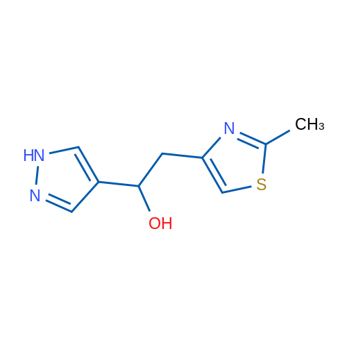 2-(2-Methyl-1,3-thiazol-4-yl)-1-(1H-pyrazol-4-yl)ethan-1-ol 1g