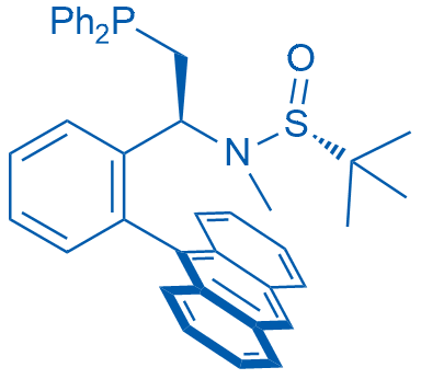 (R)-N-((S)-1-(2-(Anthracen-9-yl)phenyl)-2-(diphenylphosphanyl)ethyl)-N,2-dimethylpropane-2-sulfinamide 100mg