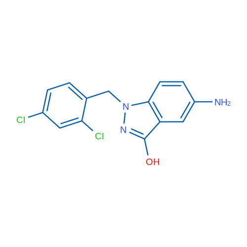 5-Amino-1-(2,4-dichlorobenzyl)-1H-indazol-3-ol 1g